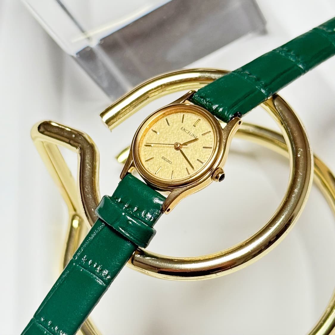 80's90's 세이코 빈티지 돌체 골드 린넨 다이얼 워치 상품이미지5