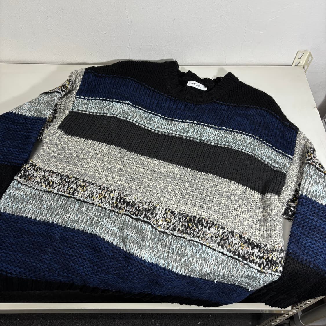 우먼L-XL 니코앤드 루즈오버핏 멀티컬러 헤비울니트 상품이미지2