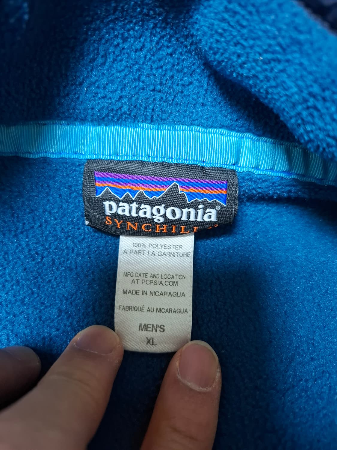 XL 파타고니아 신칠라 블루 플리스 풀오버 상품이미지3