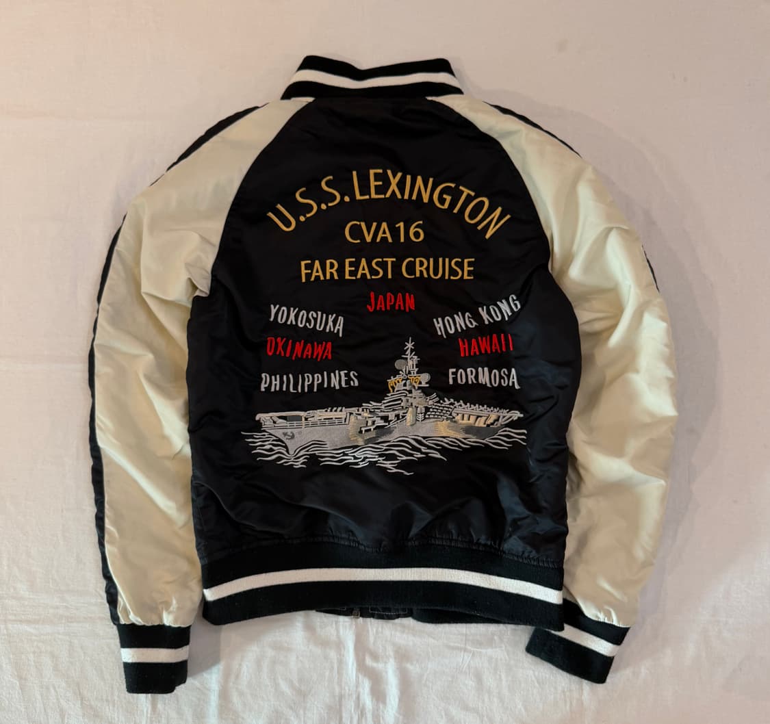 쇼트 오리엔탈 자수 스카쟌 봄버자켓 상품이미지4