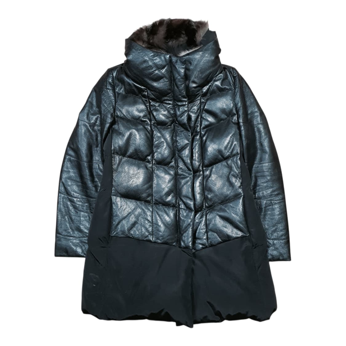 ✨ (바배) 더 아이잣 양가죽 여우털 덕다운 패딩 점퍼 상품이미지1