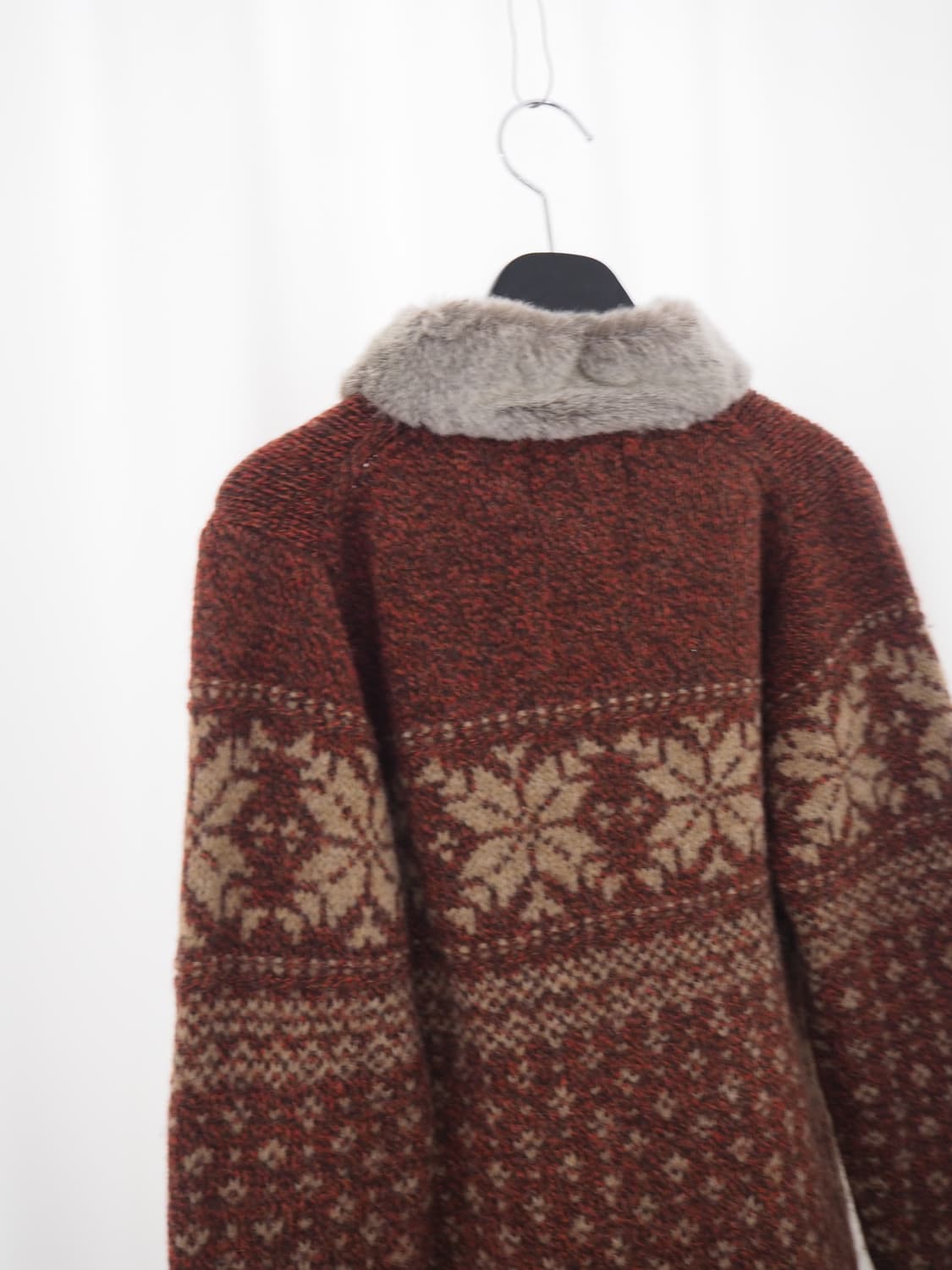 BRUNETTE fur trimming knit zip up  상품이미지5