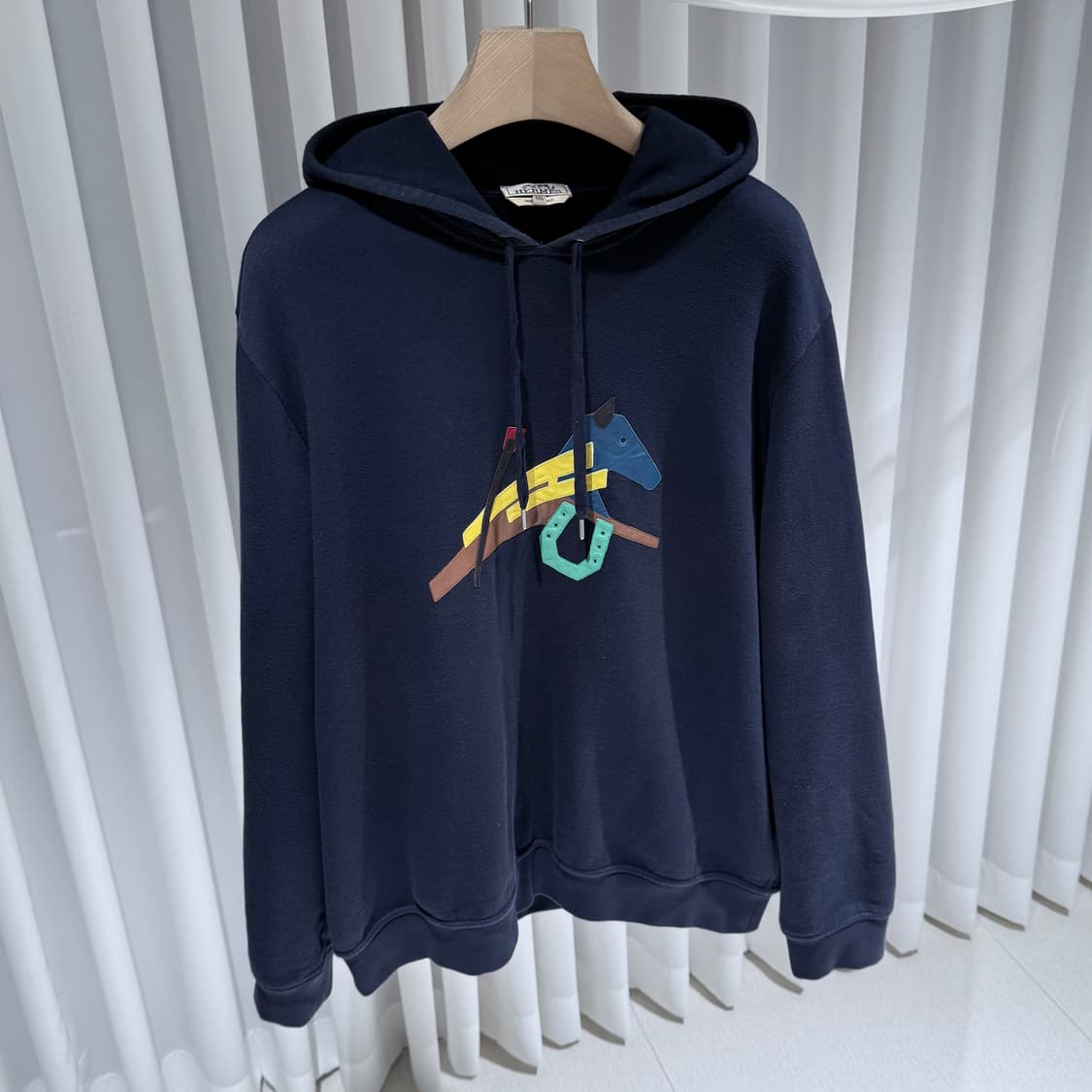 (A+ / XXL) / 에르메스 가죽패치 홀스 후드티셔츠 상품이미지2