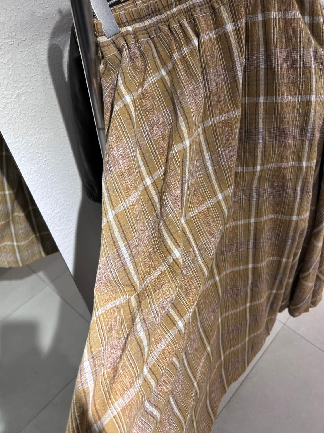 Plantaion by issey miyake check skirt 상품이미지2