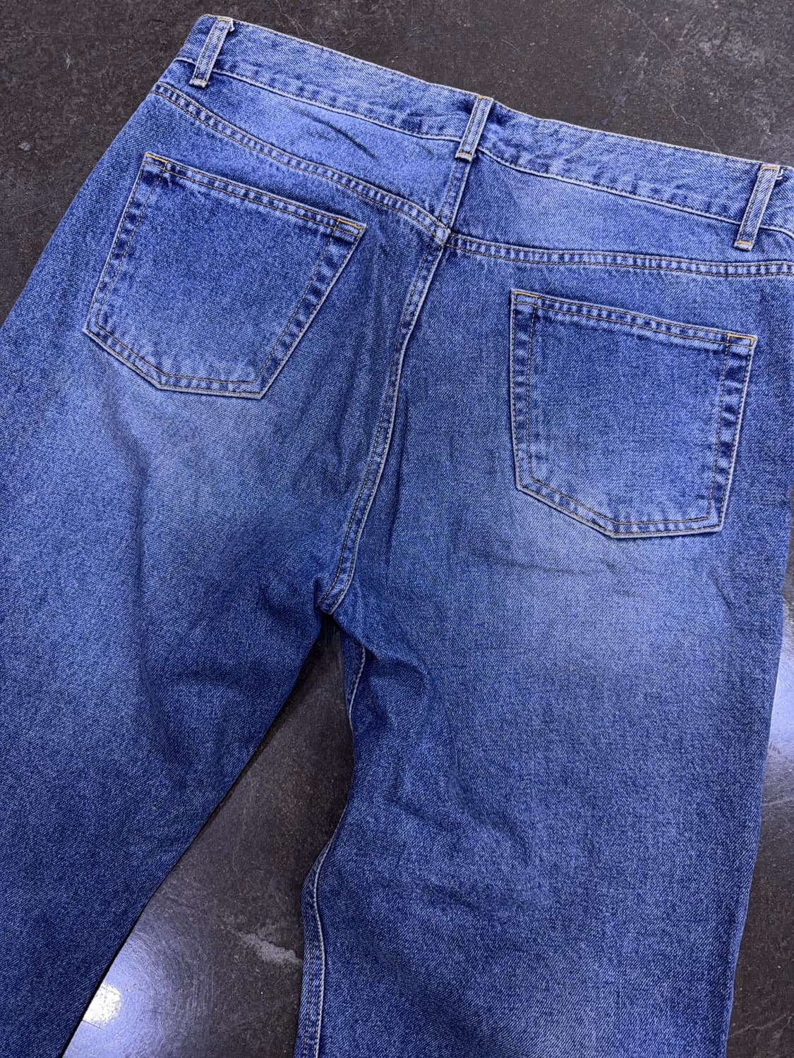 유니폼브릿지 핀턱 와이드 워싱 데님팬츠 XL 상품이미지6