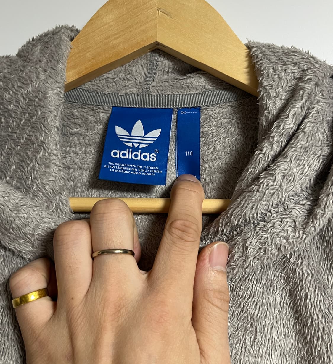 공용 아디다스 쉐르파 후드집업 자켓 플리스 110 상품이미지5