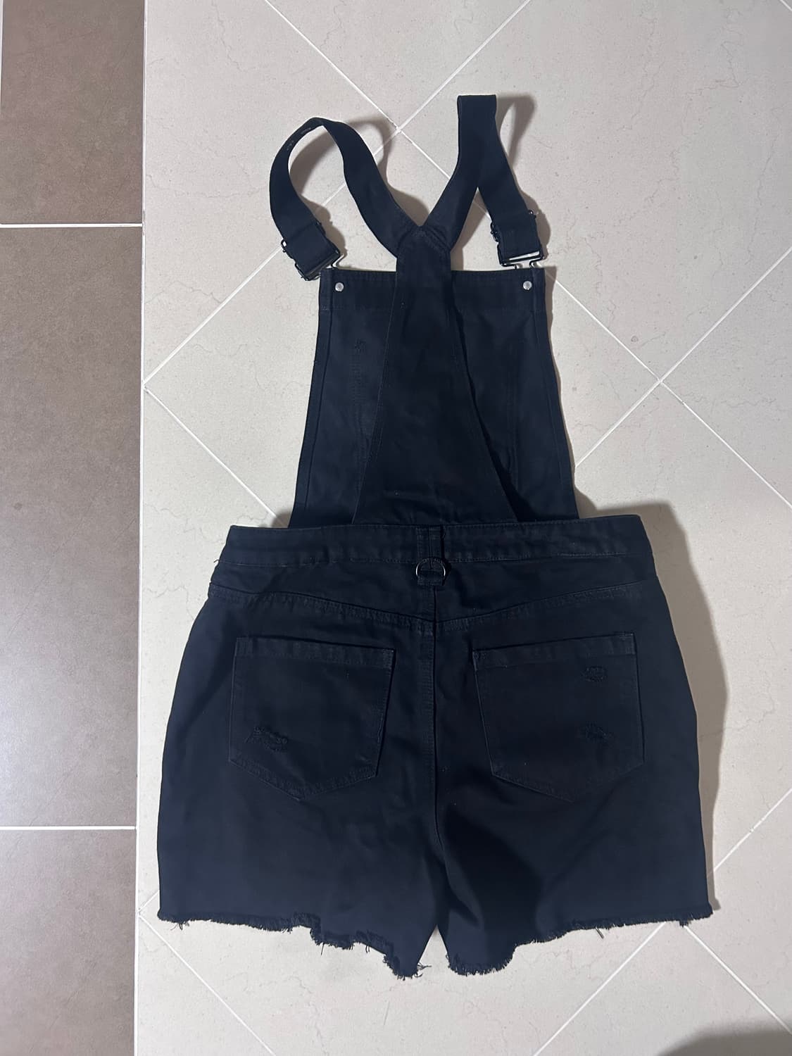 Killstar 고스 펑크 블랙 데님 멜빵 반바지 상품이미지2