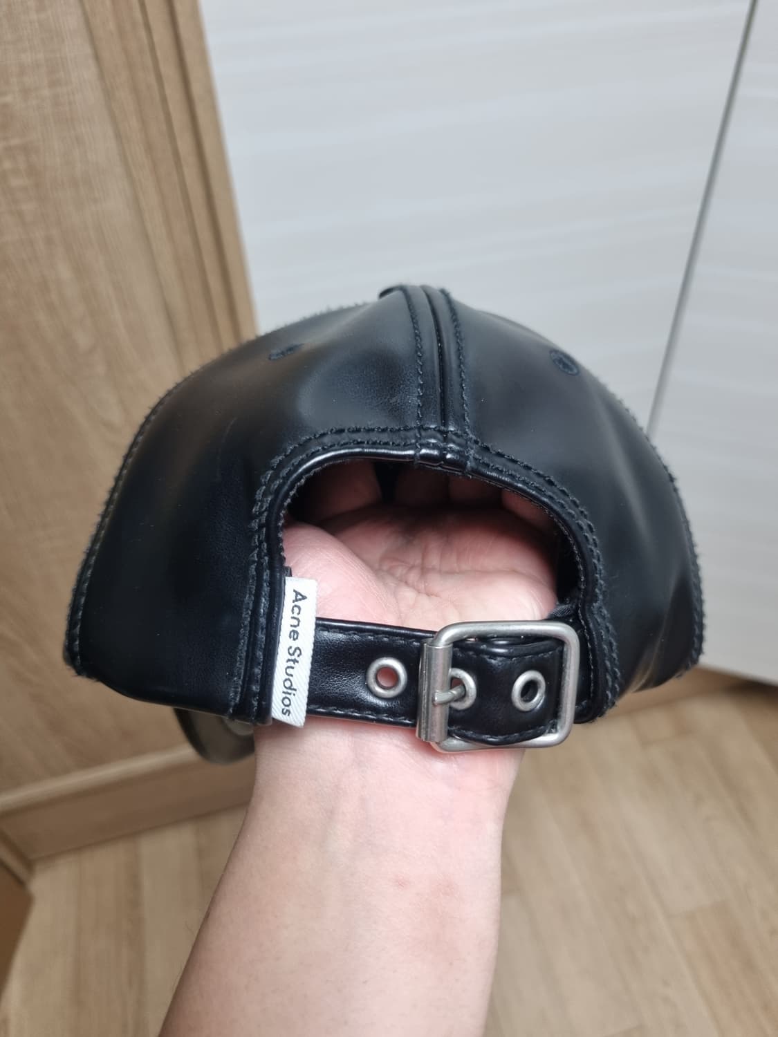 아크네스튜디오 레더 볼캡 블랙 상품이미지6