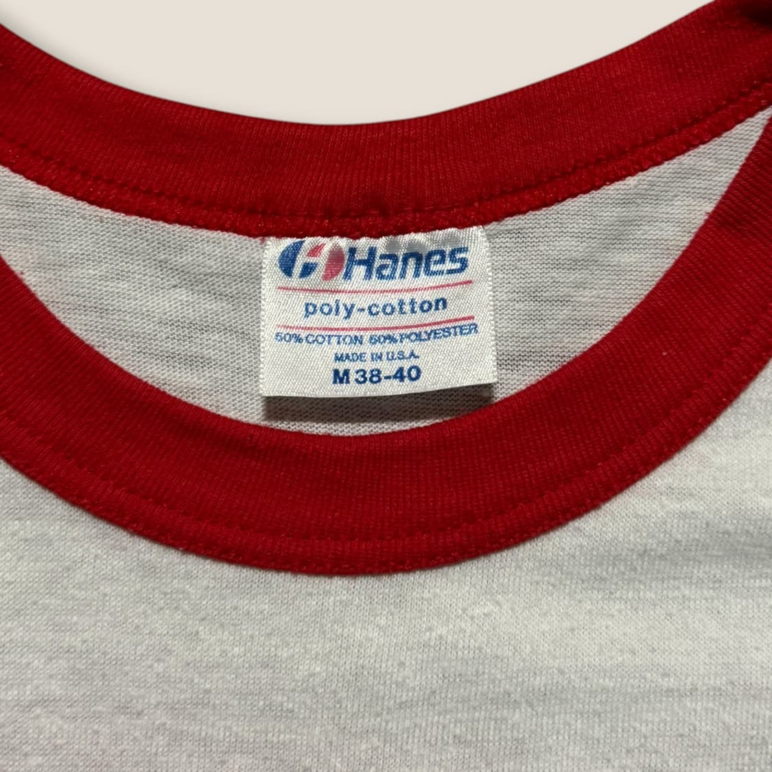 80s USA Hanes Cotto’s Pizza 링거 티셔츠 M  상품이미지3