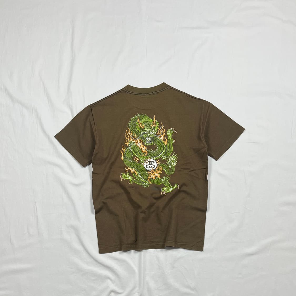 90‘s 스투시 stussy 로고 드래곤 반팔티 상품이미지1