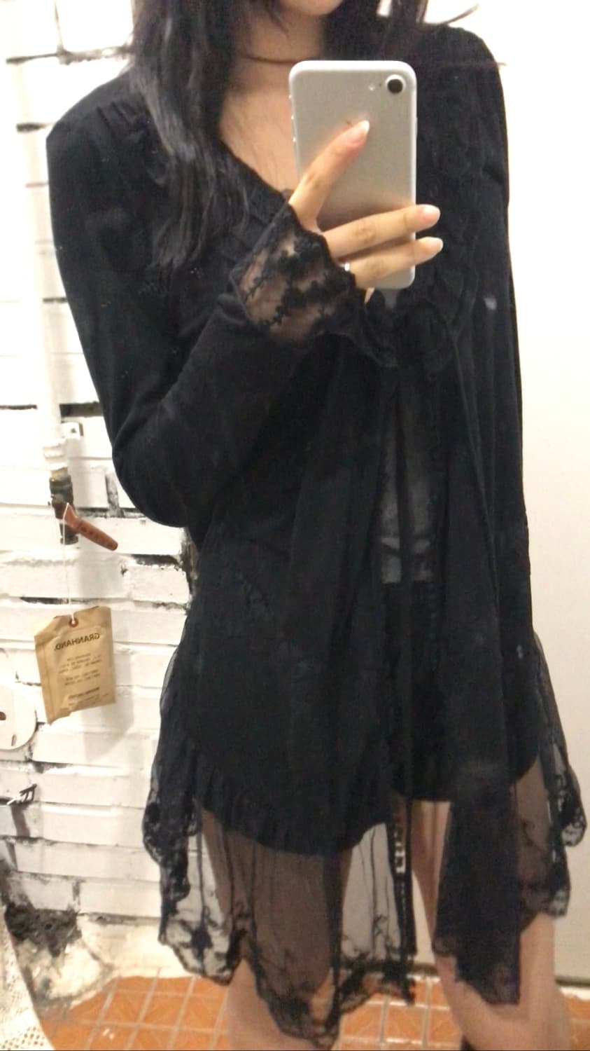 레이스 스트링 가디건 상품이미지1