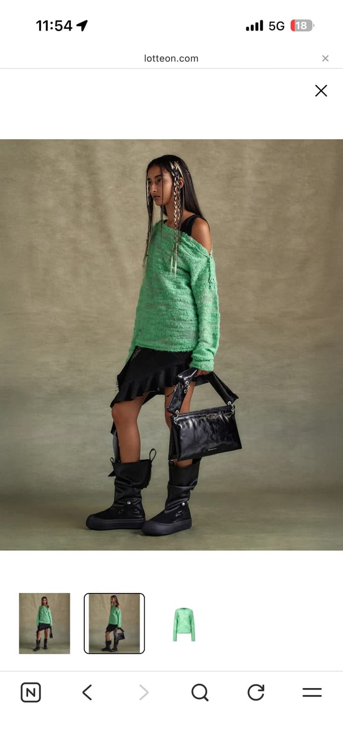 앤더슨벨 피피 버튼 풀오버 니트 페일제이드 상품이미지3