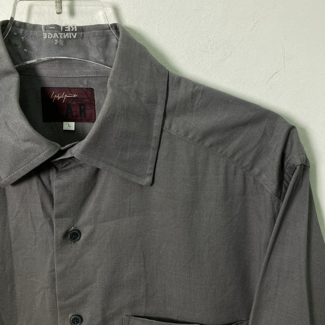 요지 야마모토 AAR 그레이 셔츠 L 상품이미지4