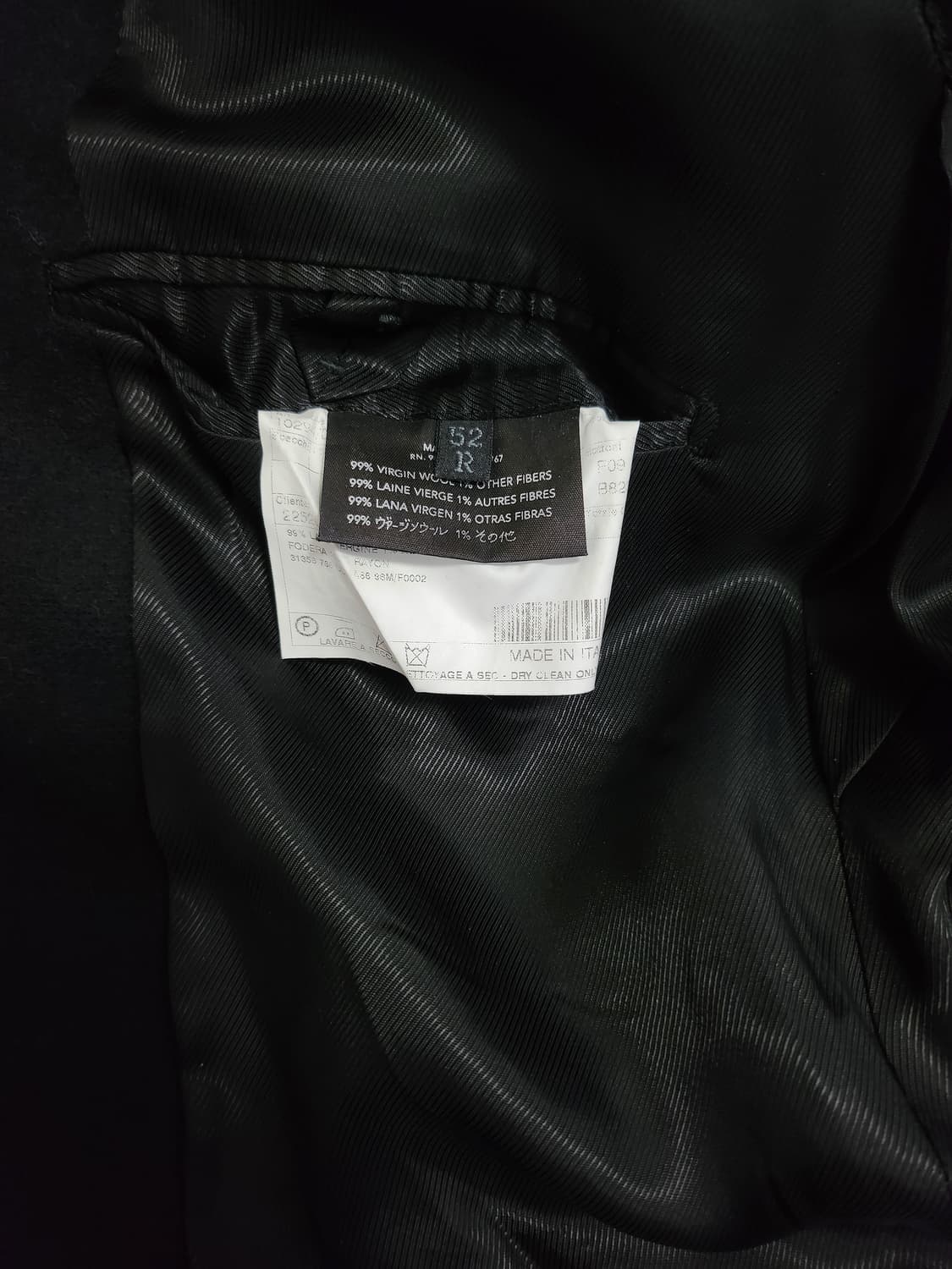 프라다 남성 울  코트 블랙 상품이미지6