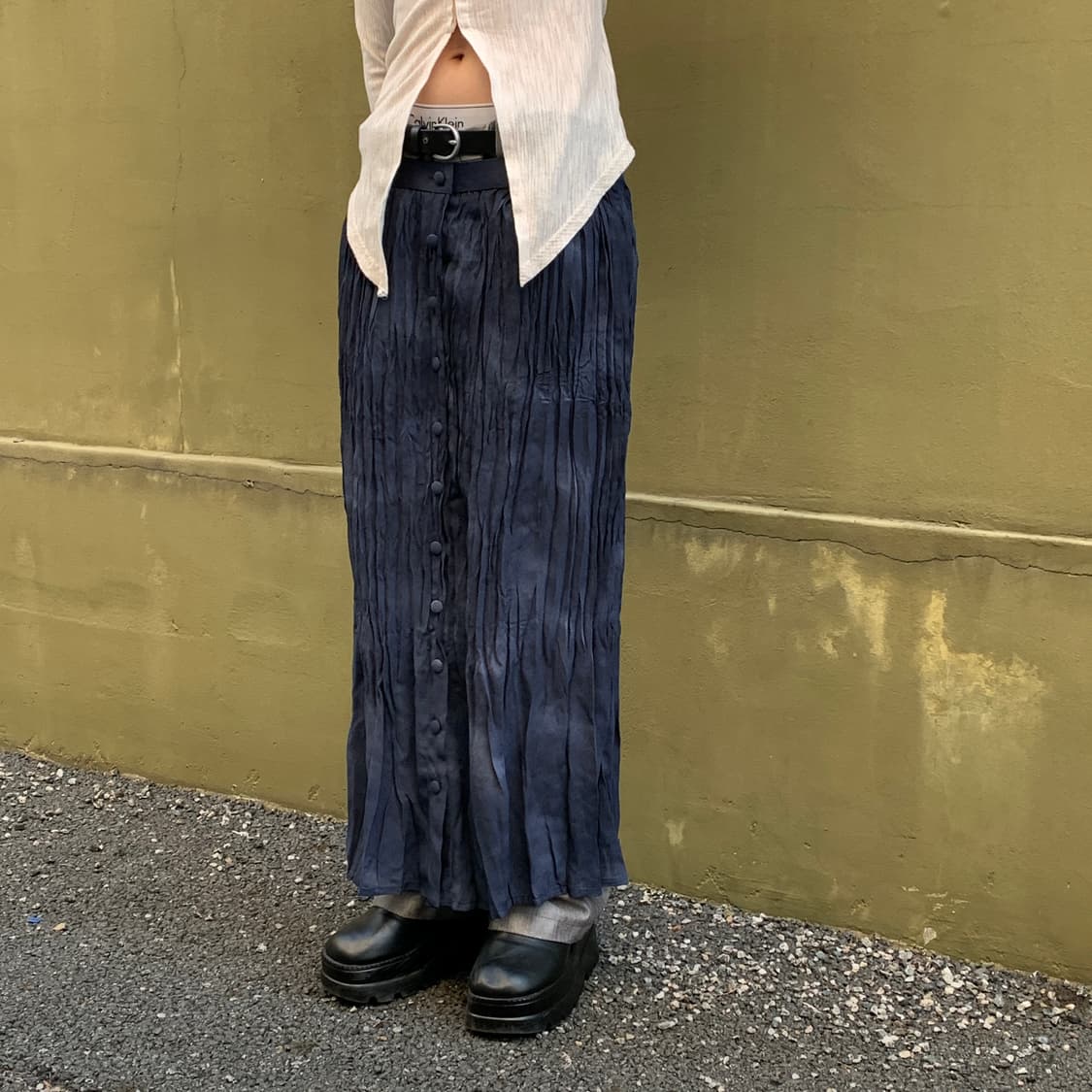 크리스트 처치 시어 플리츠 스커트 상품이미지2