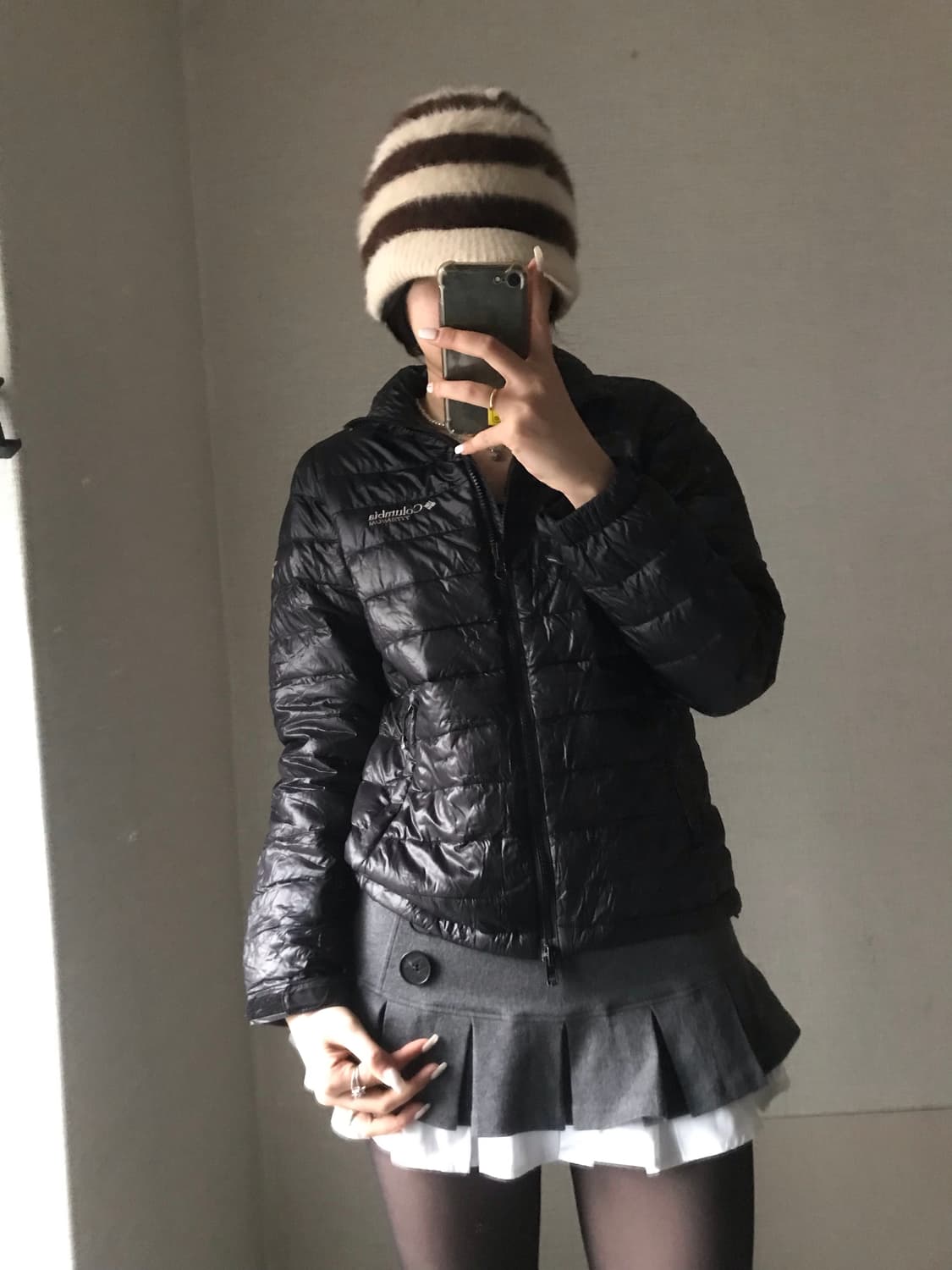 콜롬비아 블랙 경량패딩 상품이미지4