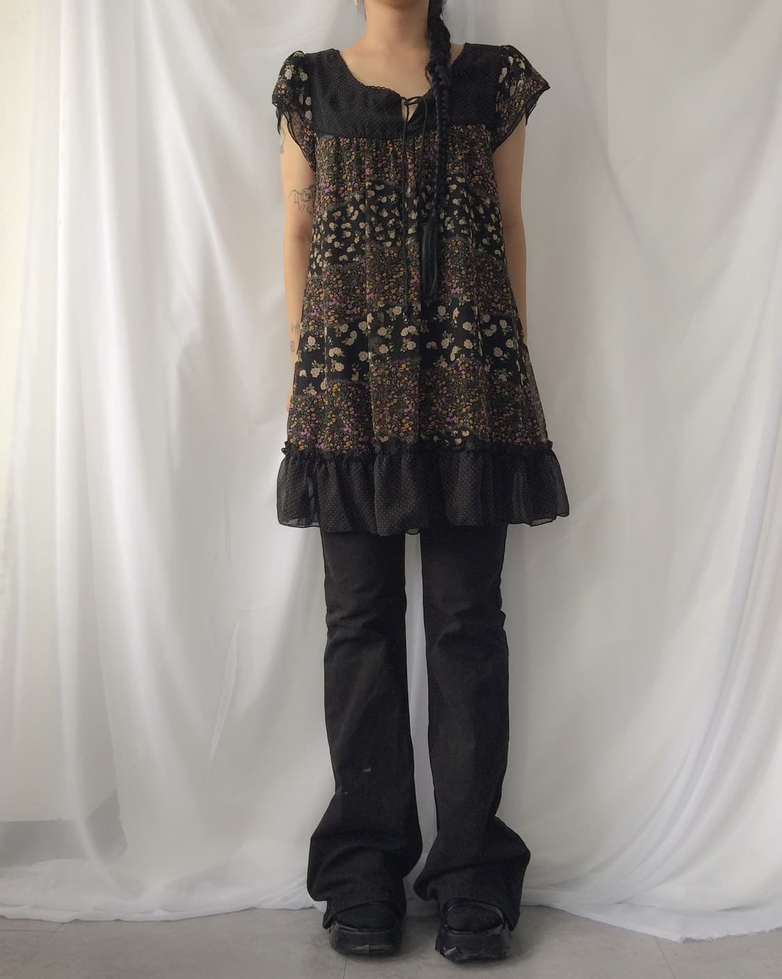 Flower pattern layer onepiece 상품이미지1