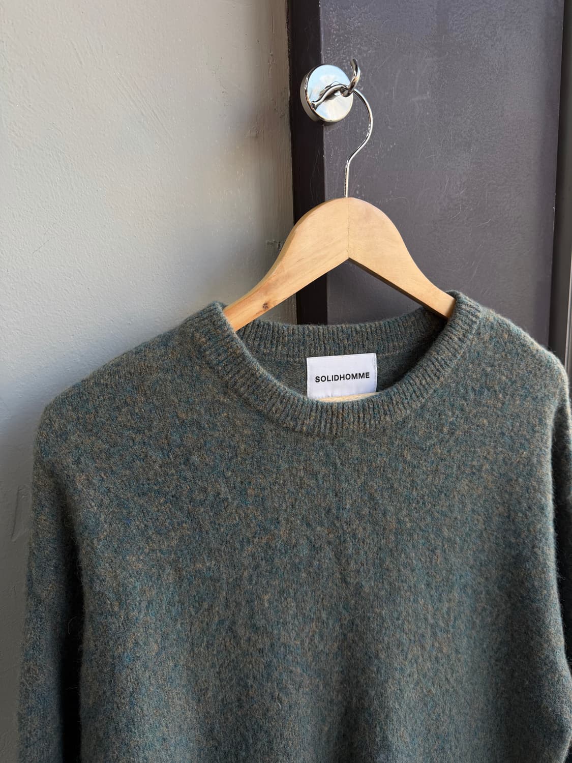 50/ 솔리드옴므 카멜 알파카 스웨터 니트 상품이미지3