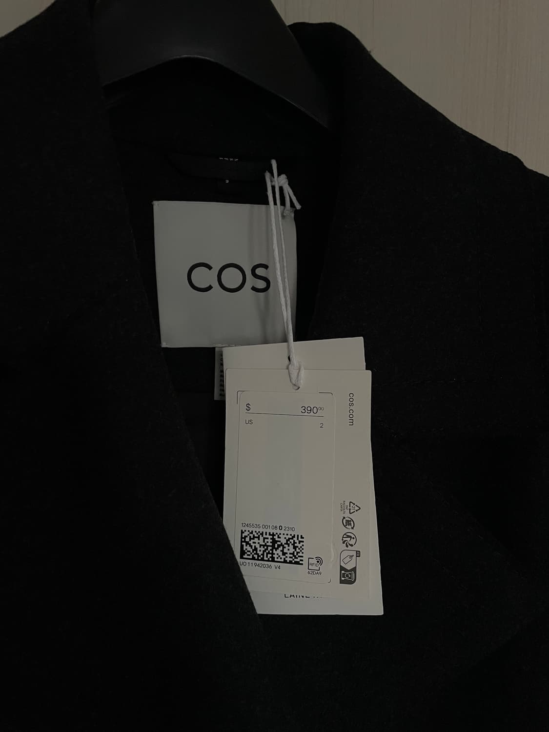 COS 코스 롱 라인 울 피코트 us2 사이즈 택달린 새상품 상품이미지4