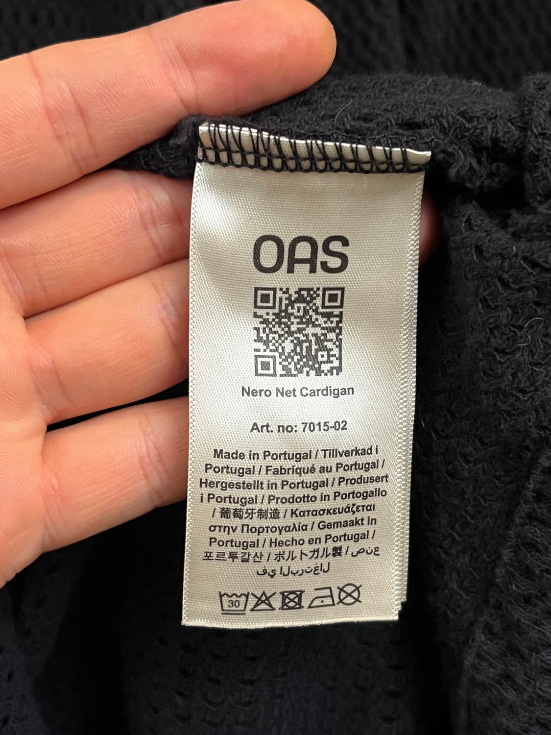 OAS 블랙 네로 네트 가디건 & 아요라 네트 팬츠 셋업 L 상품이미지5