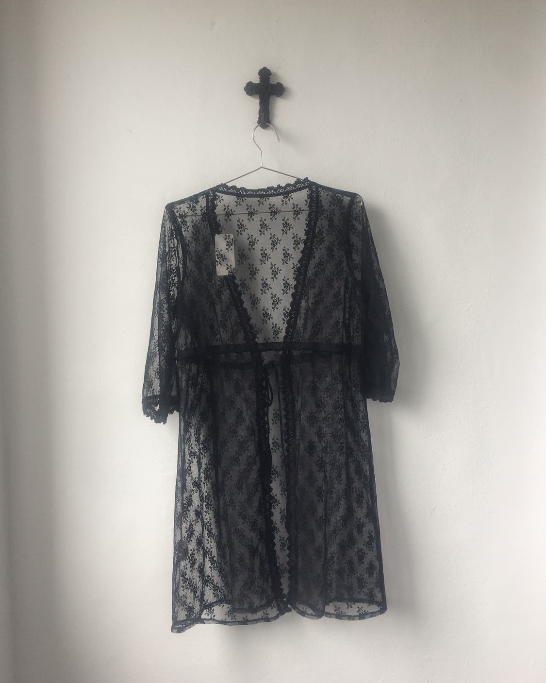 Lace see through long cardigan 상품이미지3