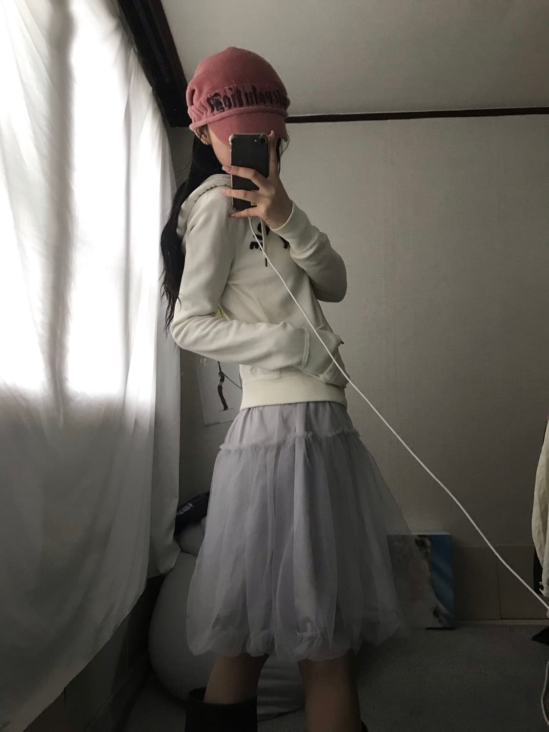 아베크롬비 아이보리 슬림핏 후드집업 상품이미지5