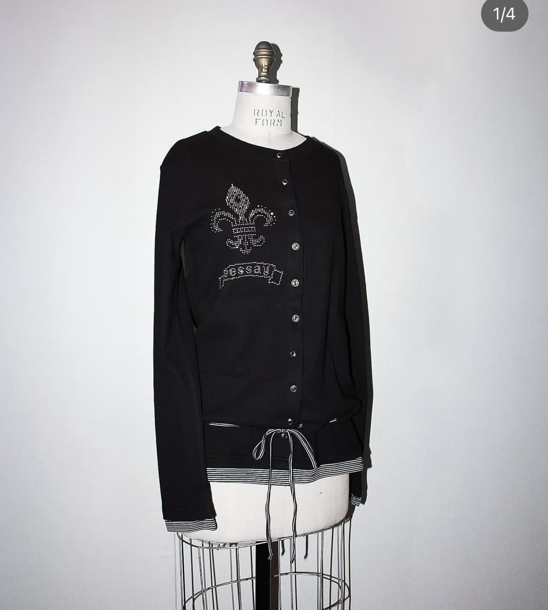 eessay 에세이 리본 가디건 블랙 상품이미지2