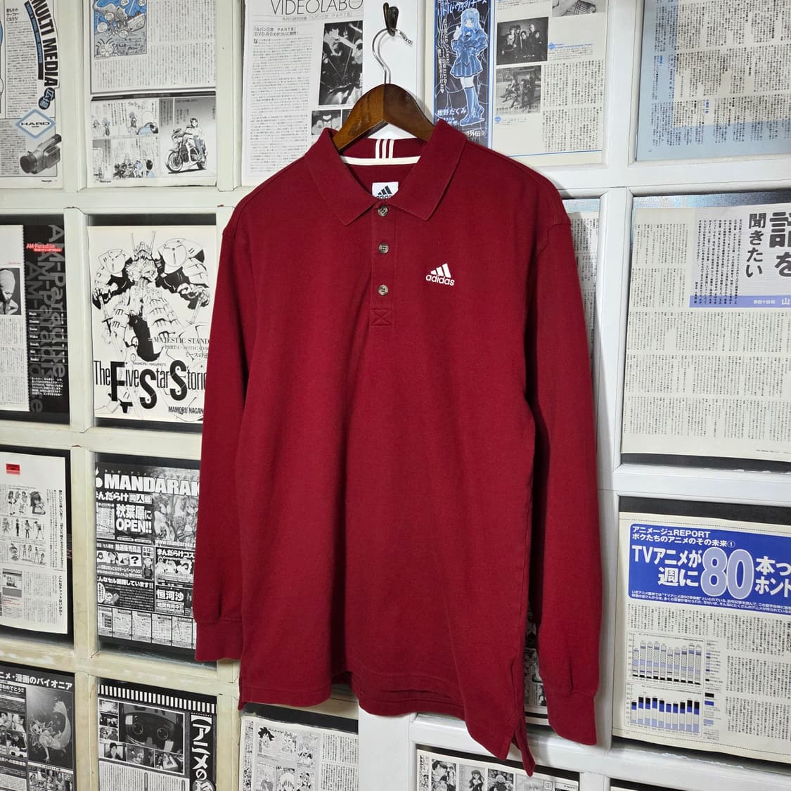 아디다스 일본판 레드 카라 PK 롱슬리브 상품이미지1