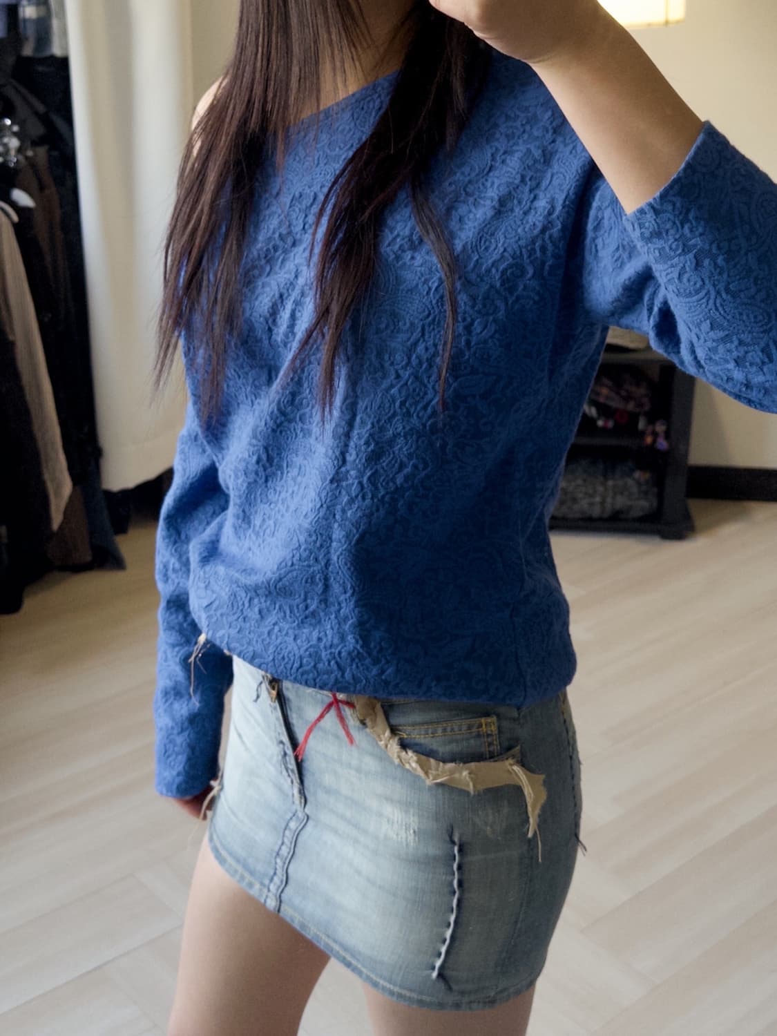 [HONEYSUCKLE ROSE] paisley jacquard top 상품이미지1