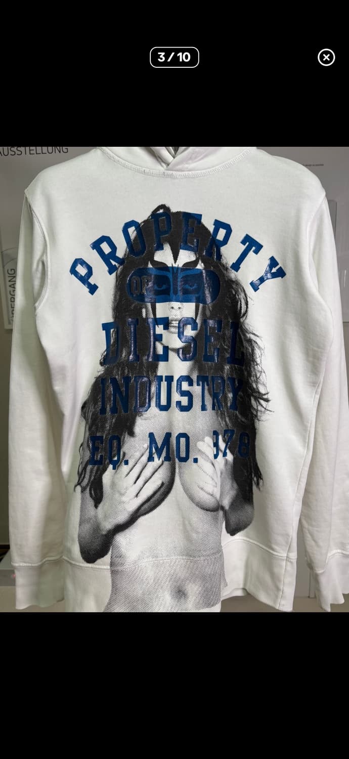 디젤(DIESEL) 그래픽 빈티지 후드티 S 상품이미지3