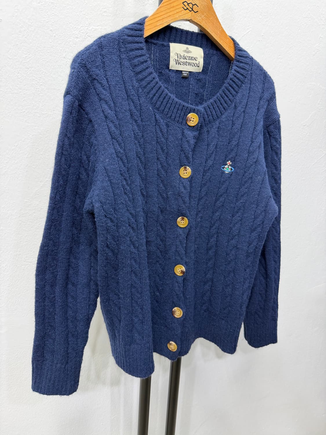 정품) 비비안웨스트우드 여성 케이블 니트 가디건 M 상품이미지2