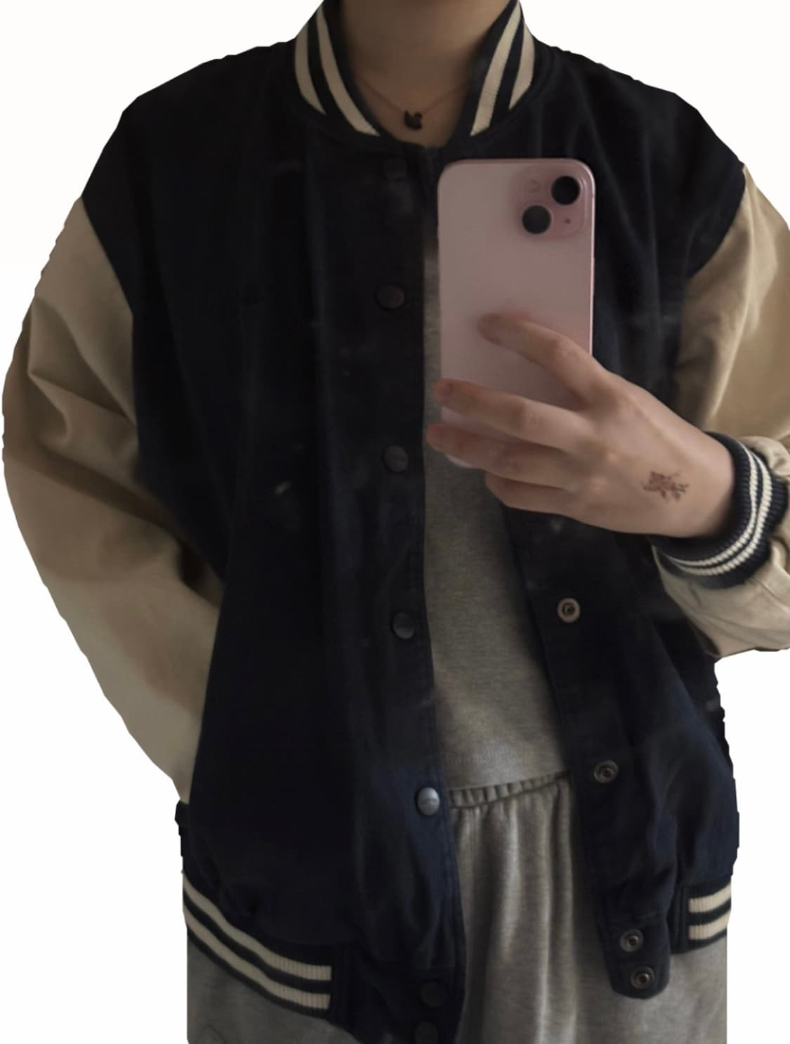 베테제 스타디움 빈티지 무드 베이스볼 자켓 (네이비) M size 상품이미지4