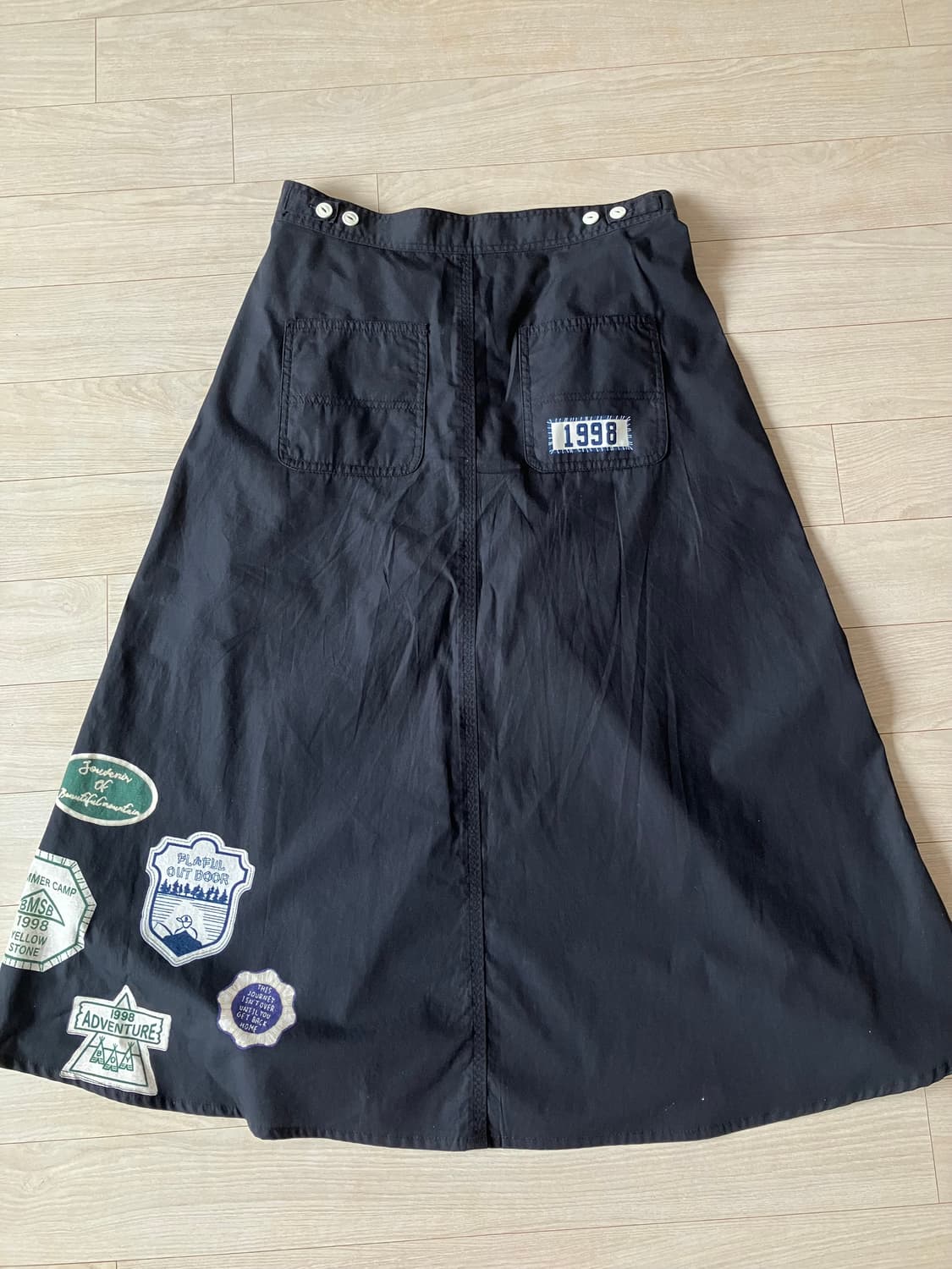 Beams boy 빔즈보이 패치 롱스커트 상품이미지4