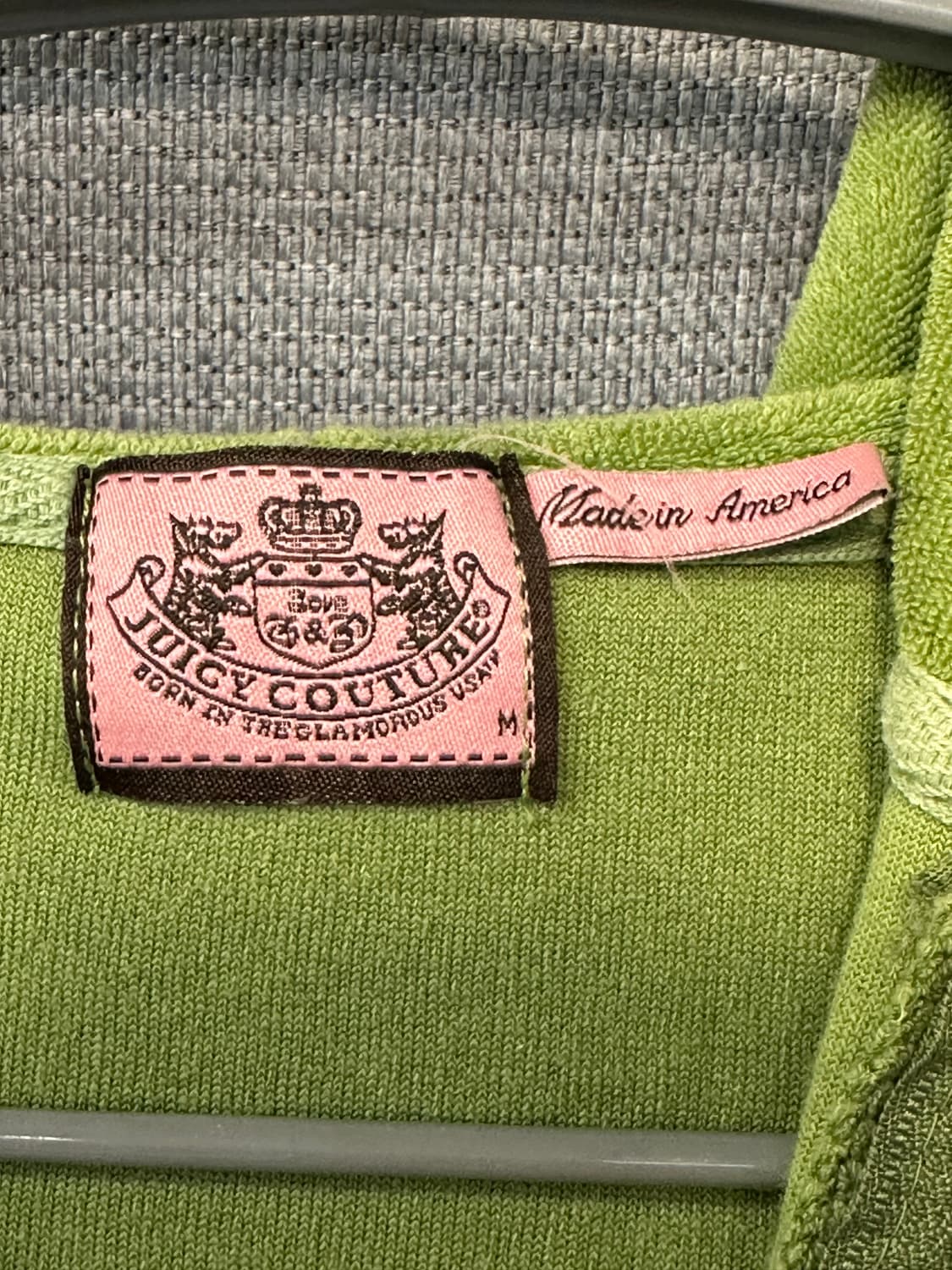 쥬시꾸뛰르 Juicy Couture 그린 벨루어 집업 후디 상품이미지3