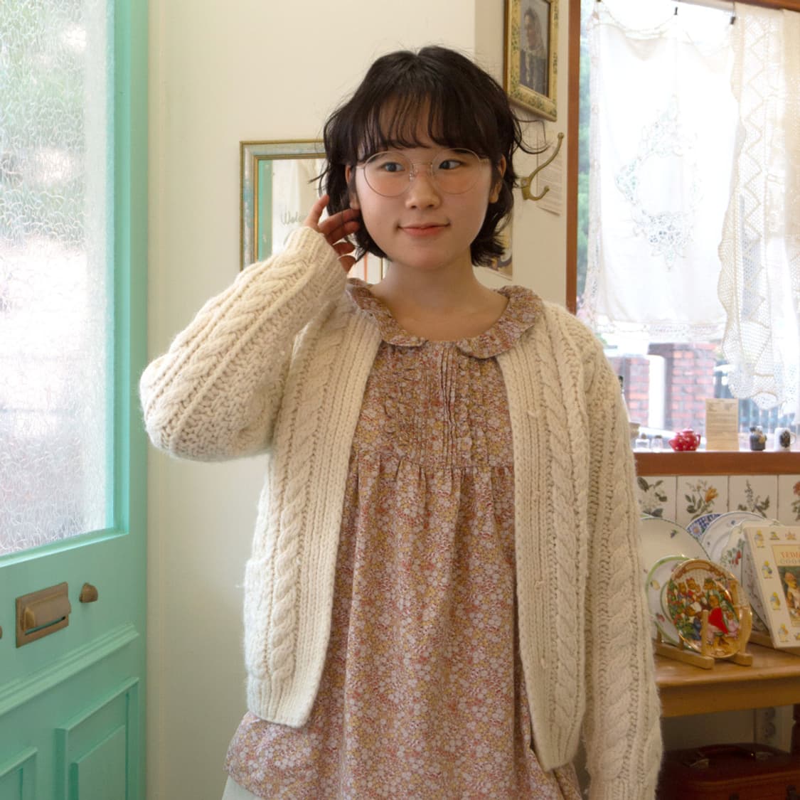 포슬 우유 케이블 가디건 상품이미지10