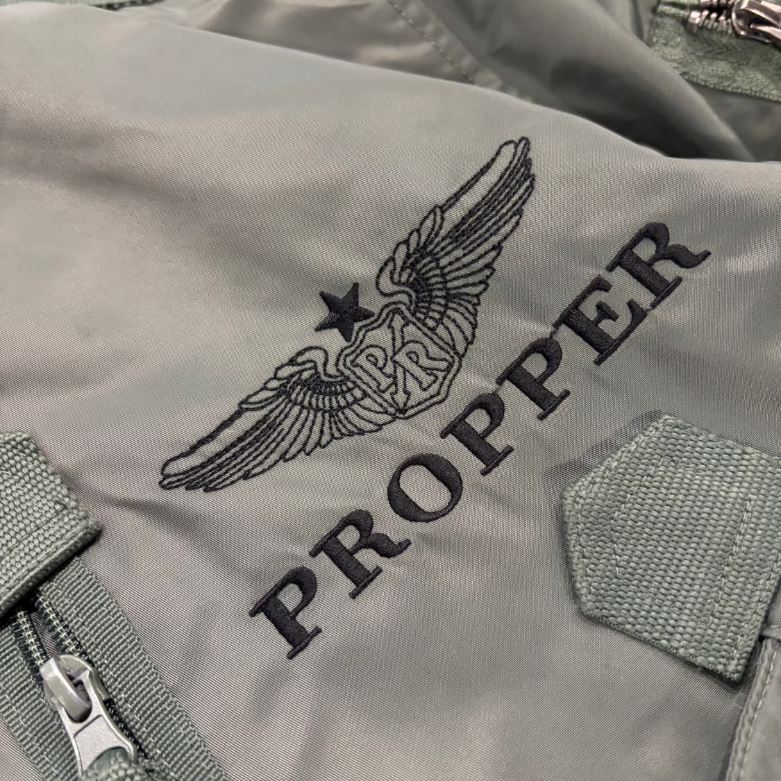 [M] PROPER 프로퍼 INC 항공 MA-1 봄버 자켓 카키 B606 상품이미지4