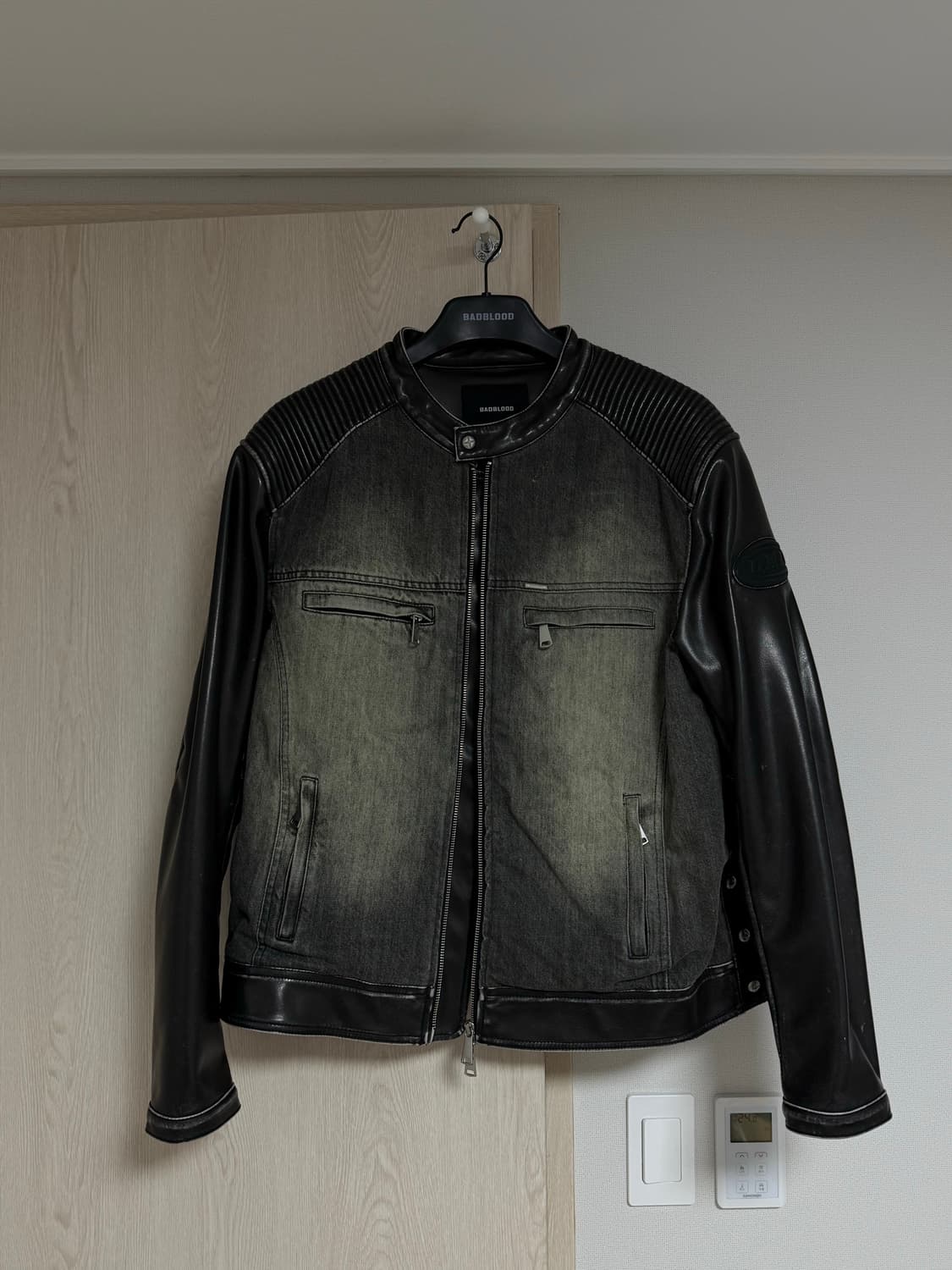 베드블러드 스카드 레이서 자켓 L 워시드블랙 상품이미지1