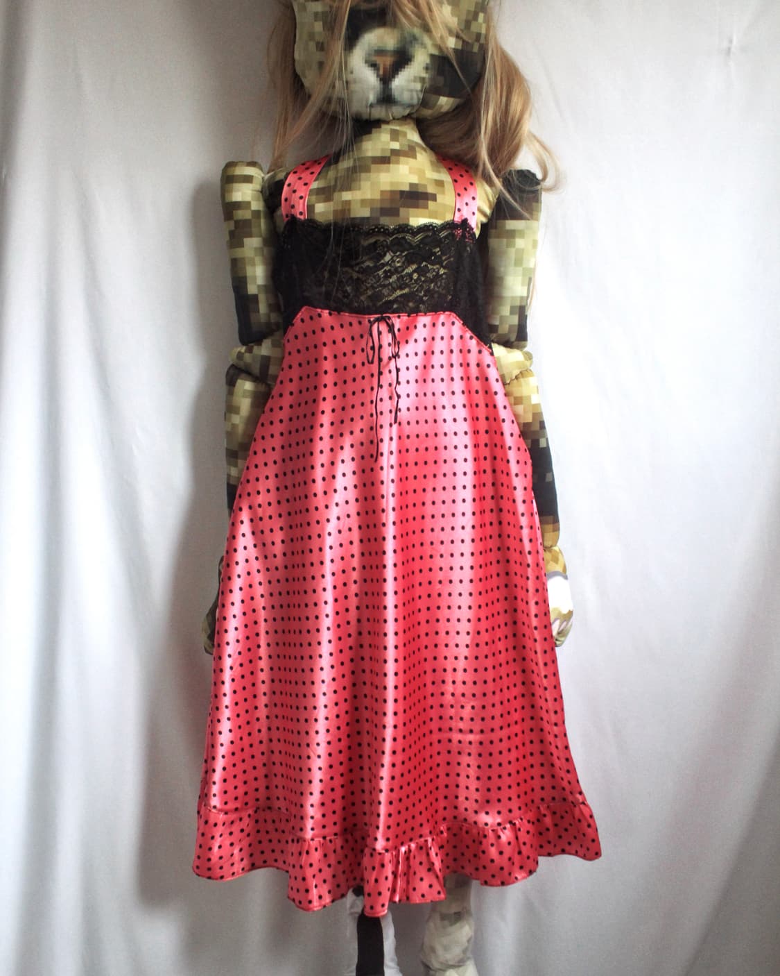 Cherry dot lace satin-slip onepiece 상품이미지2