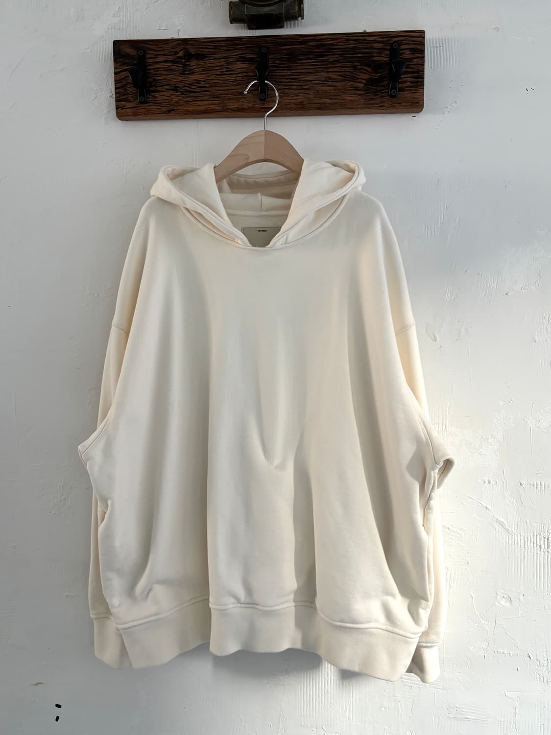 pottery 포터리 헤비웨이트 아이보리컬러 후드티 상품이미지2