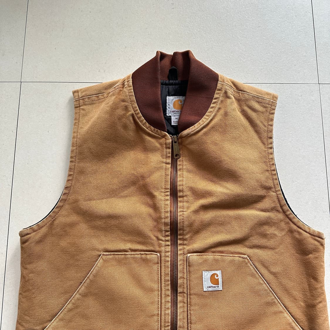 18년 생산 칼하트 V01 BRN 퀼팅 워크 베스트 브라운 M 상품이미지2