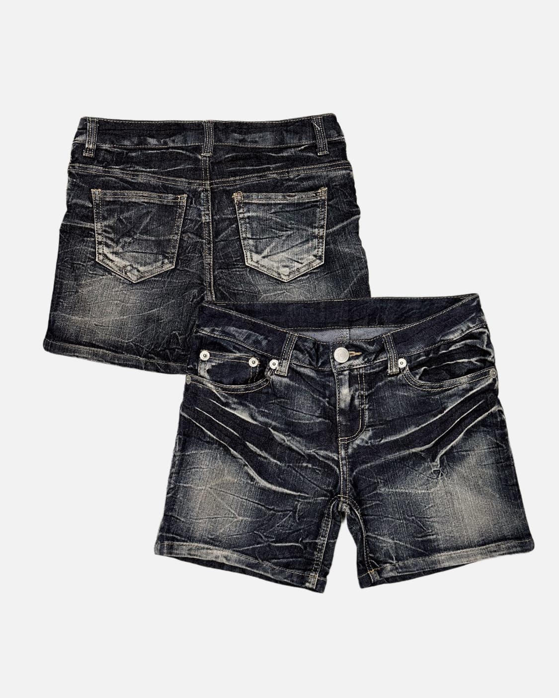 wrinkle fade denim shorts 상품이미지1