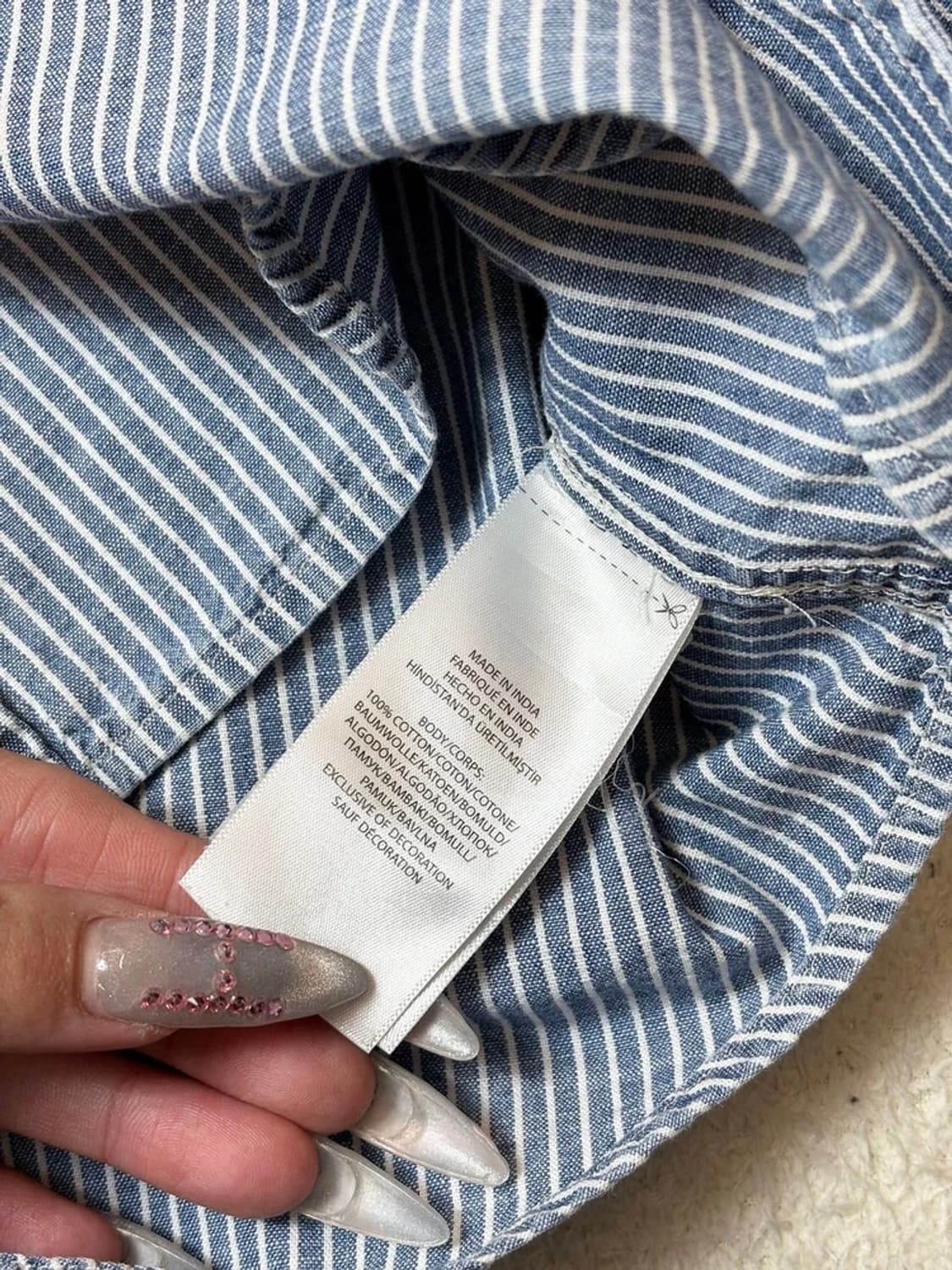 폴로 랄프로렌 00's 헨리넥 스트라이프 셔츠 PN6565 상품이미지9