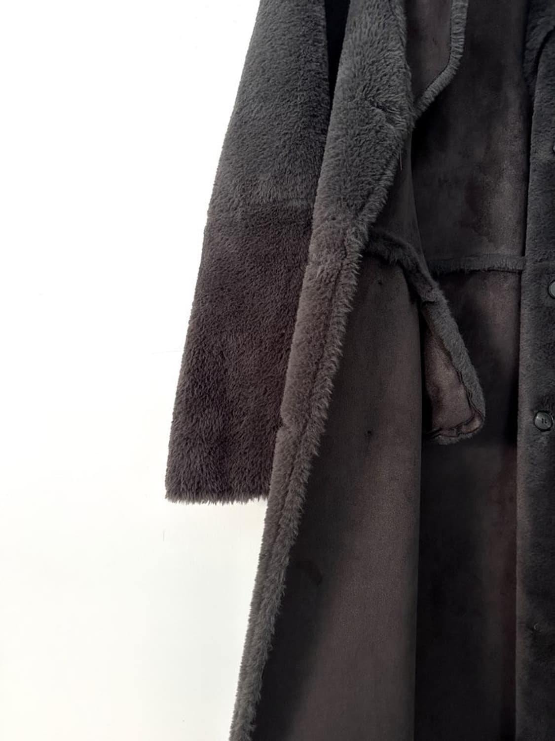 Heavy warm soft fur coat / grey 상품이미지7