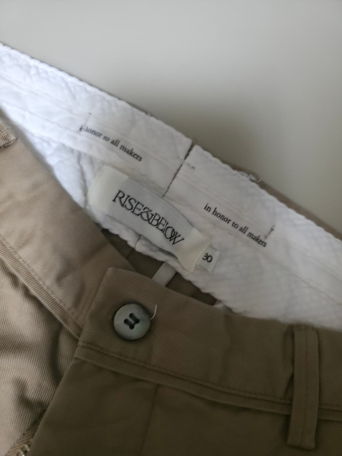 라이즈앤빌로우 치노팬츠 302 루즈테이퍼드 브리티쉬 카키 사이즈 30 상품이미지3