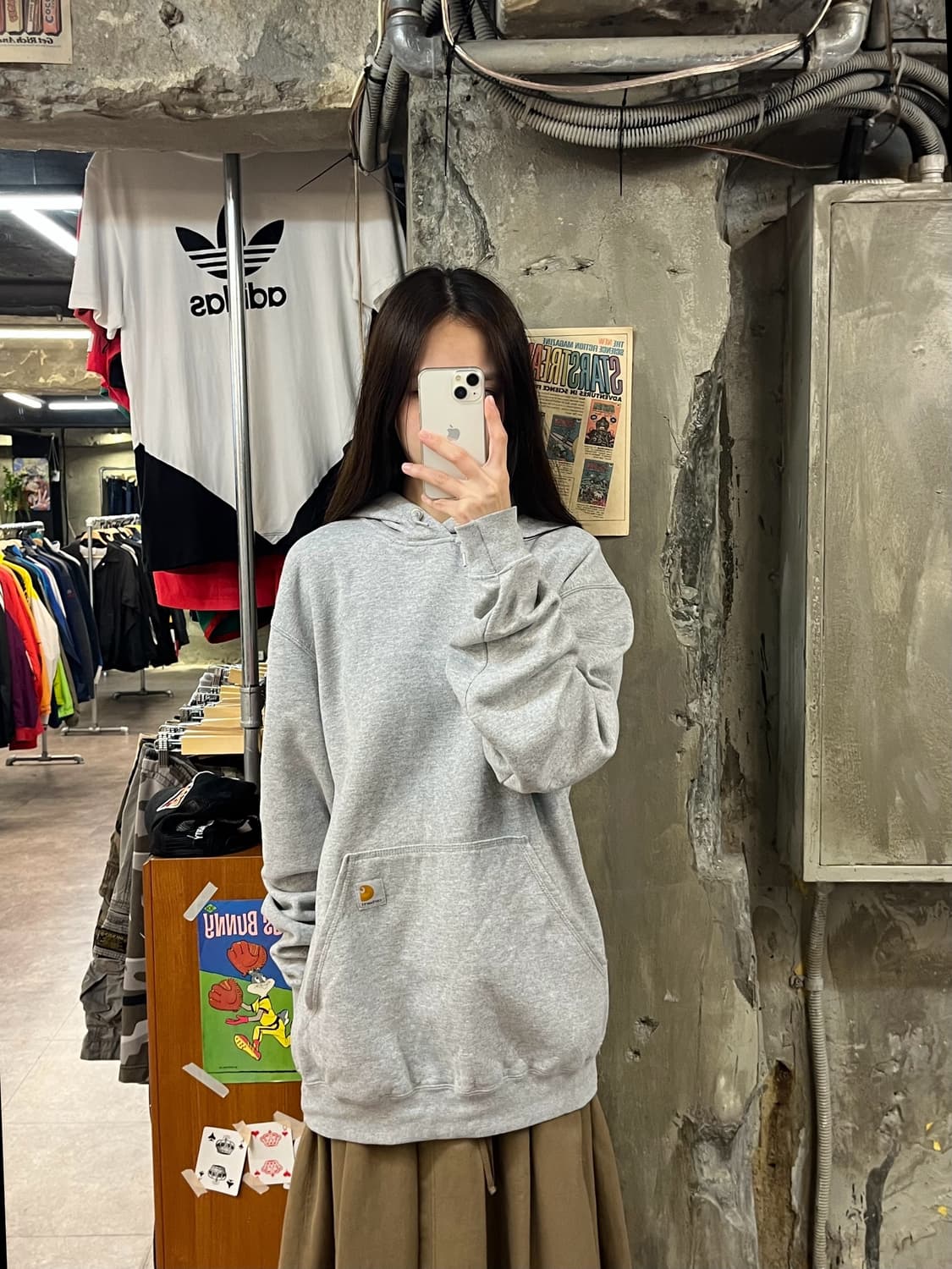 칼하트 후드티 그레이 M #csz1154 상품이미지2