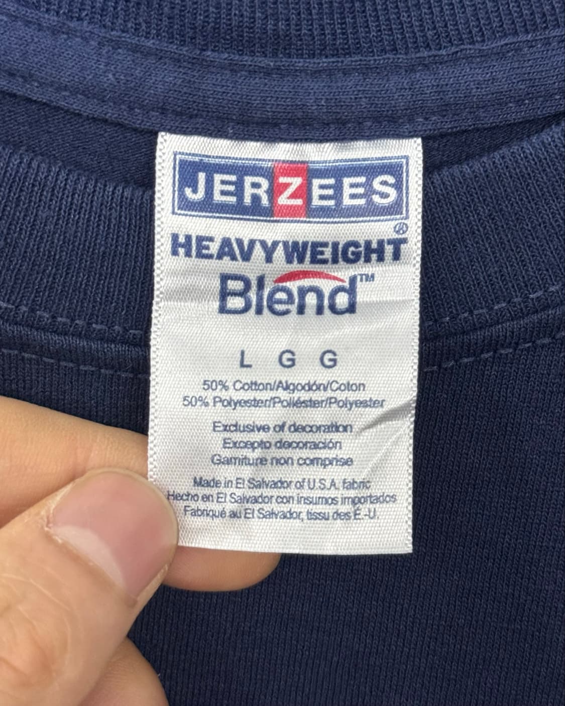 JERZEES 저지스 남색 네이비 반팔 티셔츠 미국 빈티지 USA 스텝 상품이미지6