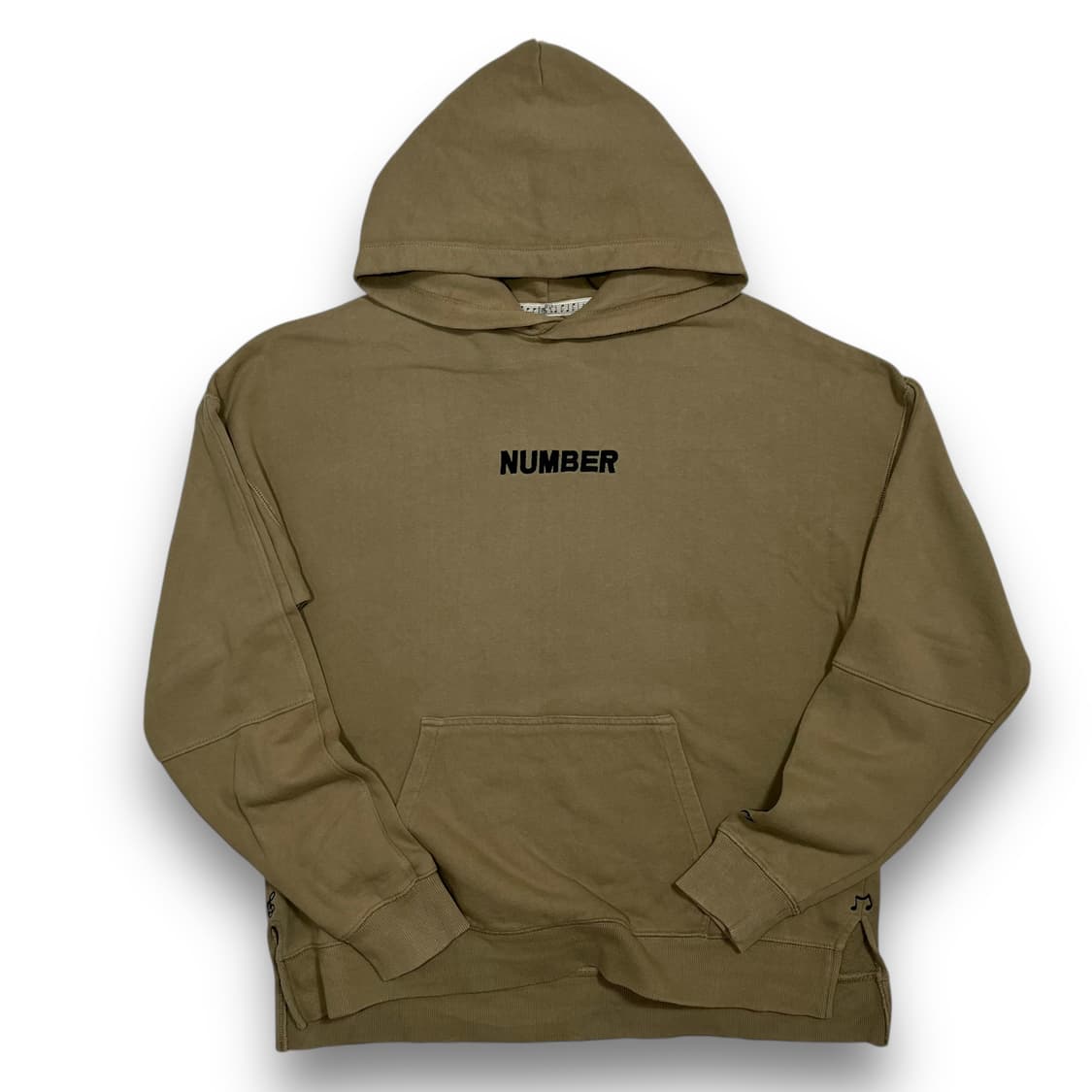 넘버 나인 x Freak's Store 음표 기호 자수 로고 후디 상품이미지4