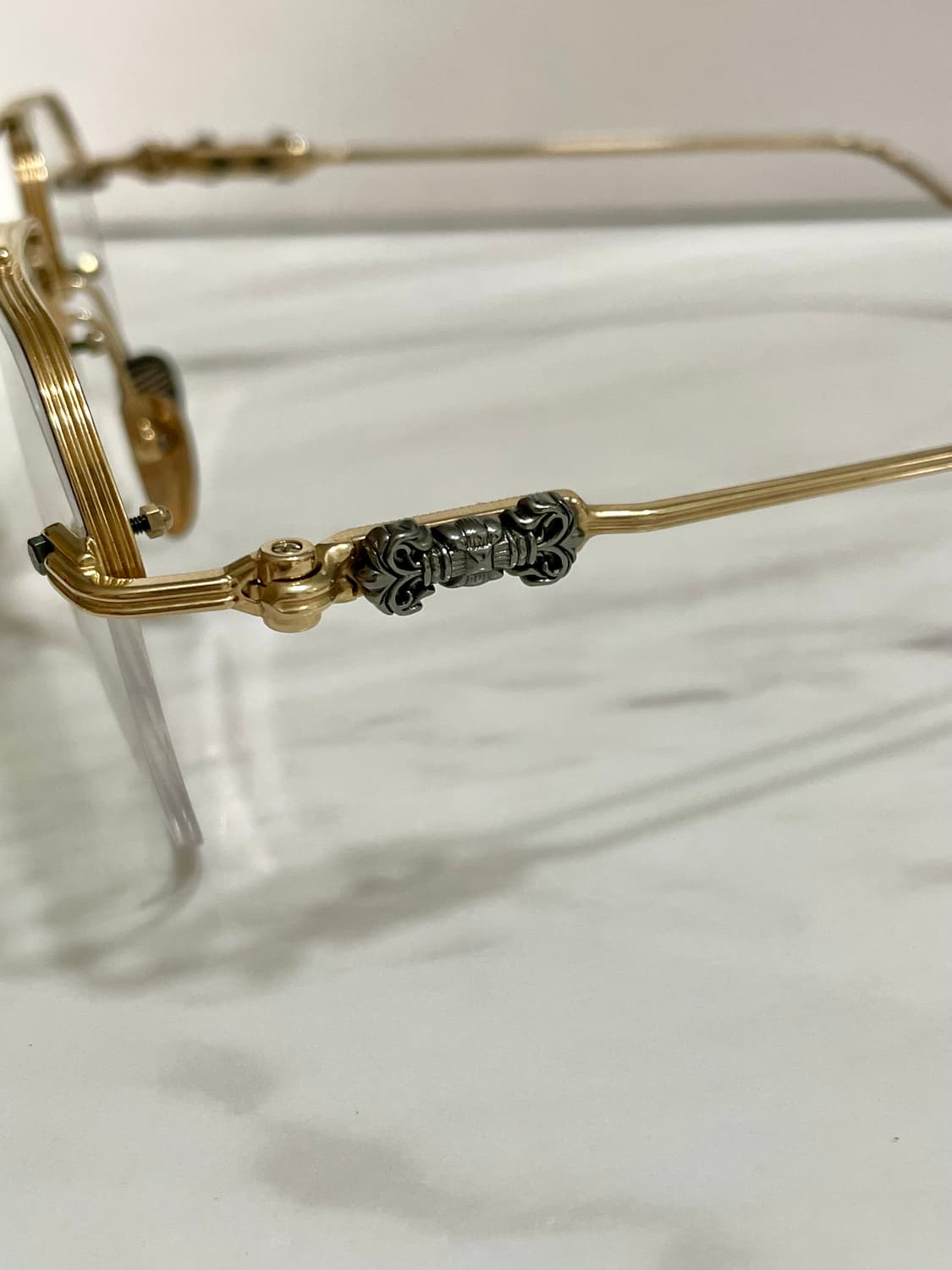 새상품 신형 크롬하츠 플루이드 안경 투톤금장 보증서O 상품이미지4