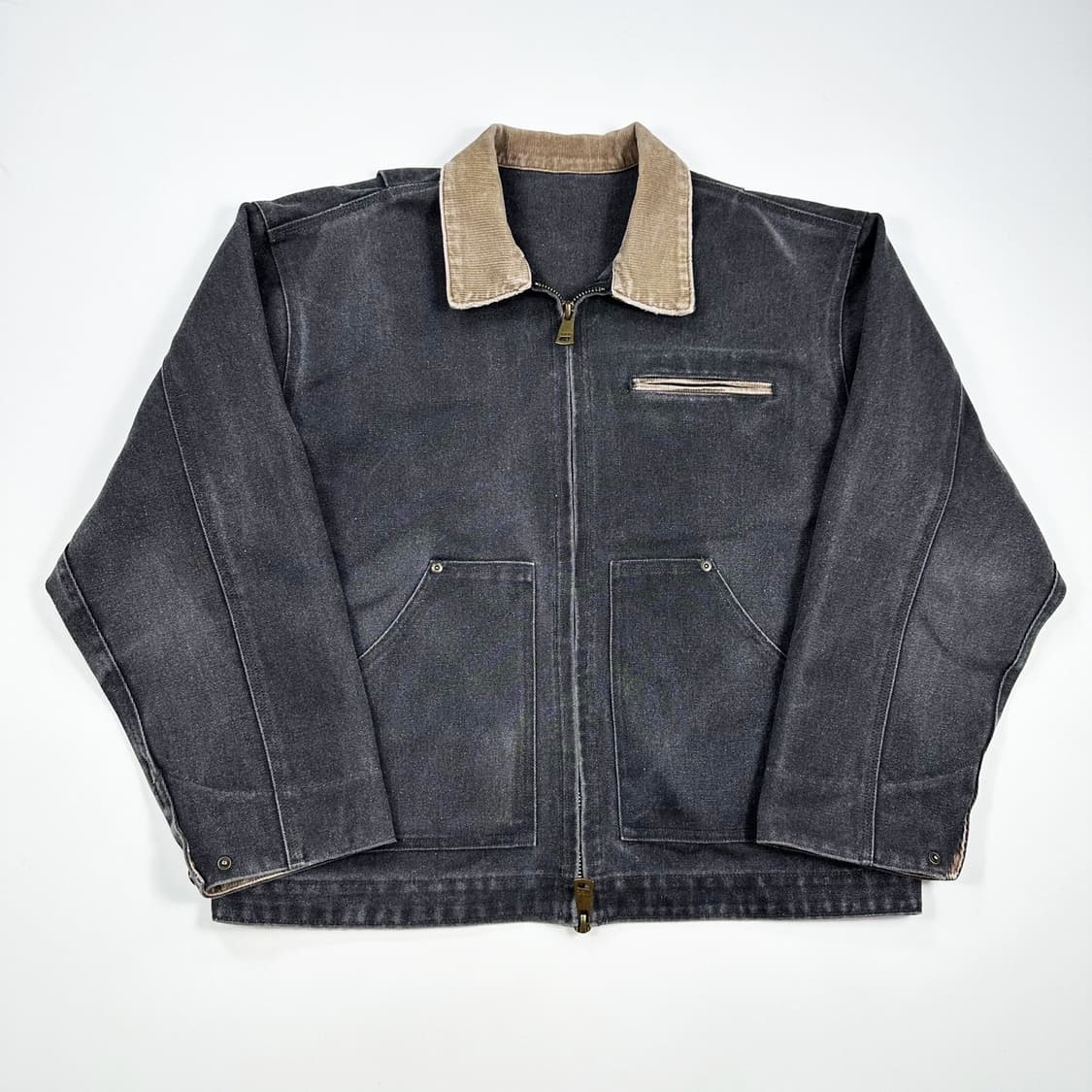 VTG 빈티지 워시드 차콜 투웨이 워크자켓 (실측 XL) 상품이미지2