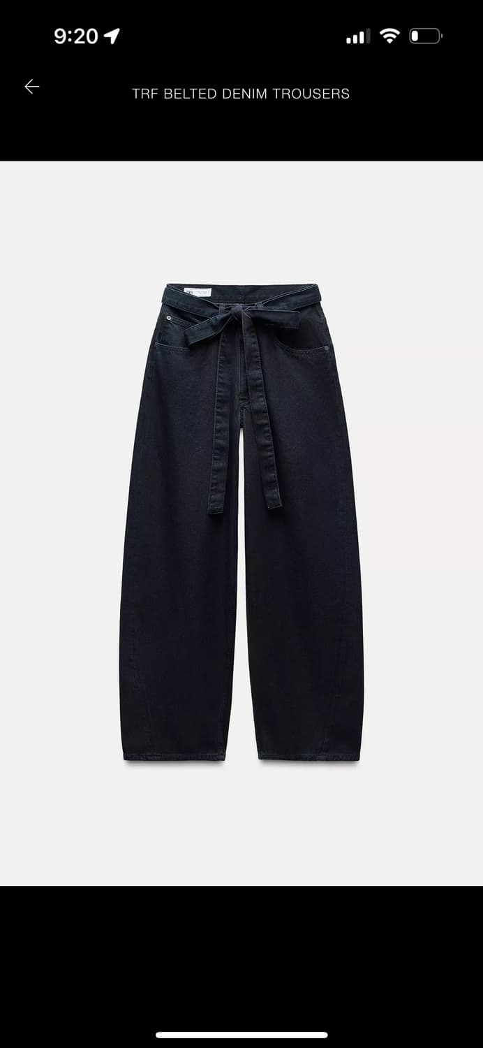 Zara trf belted denim trousers 상품이미지1